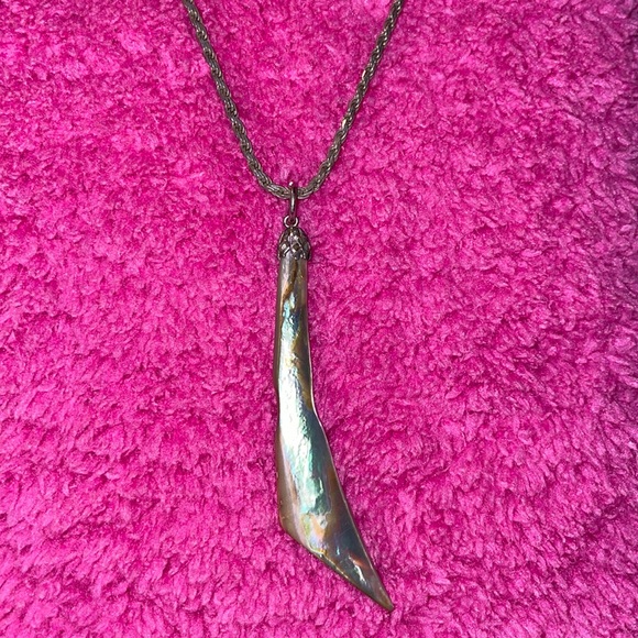 Vintage 1970’s Abalone Paus Shell Silver Pendant. - Picture 2 of 4